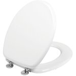 Wirquin - abattant wc blanc en bois moul� woody