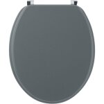 Wirquin - abattant wc woody en fibre de bois forme u avec charni�res en inox 20717953, gris