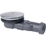 Wirquin ? bonde de douche extra - plate 90 mm ? d�me en abs chrom� ? hauteur 40 mm ? godet amovible pour ...