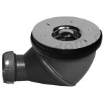 Wirquin - bonde de douche noir multi - directionnel haut - d�bit 90mm 360 degr�s