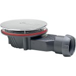 Wirquin - bonde de douche slim + pour receveur extra plat en �90 avec d�me en abs 30723362, chrom�