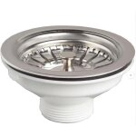 Wirquin - bonde evier inox avec panier sans trop plein 90mm