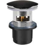 Wirquin - bonde de lavabo design en laiton avec trop - plein 80 mm et quick - clac 30722855, noir