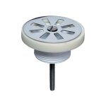 Wirquin - bonde de lavabo � �coulement libre en plastique avec grille plate en inox 30720398, blanc