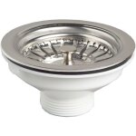 Wirquin - bonde  panier en inox pour vier 90 1 bac  commande manuelle sans trop - plein 30718726, ...