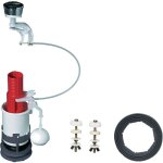 Mécanisme chasse d'eau wc double chasse avec bouton poussoir à câble mw wirquin mws00, gris Mécanisme chasse d'eau wc double chasse avec bouton poussoir à câble mw wirquin mws00, gris