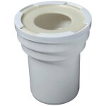 Wirquin - pipe wc rigide, courte, droite, mle,  coller d100 mm pour vacuation toilette rwc12, blanc ...