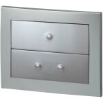 Plaque de commande  conomie d'eau pour wc suspendu equal chrom mat, wirquin 55719671, gris