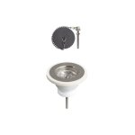 Bonde �vier �60 � bouchon avec grille inox wirquin pro
