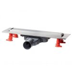 Wirquin pro - caniveau de douche venisio slim l300 mm extra - plat 50 mm avec siphon � membrane