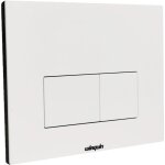 Wirquin plaque de commande wc suspendu 3 / 6l design blanc brillant Wirquin plaque de commande wc suspendu 3 / 6l design blanc brillant