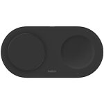 Belkin - wiz021vfbk - chargeur sans fil 2 en 1 avec technologie qi2 15 w, noir