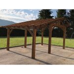Abri  vlo en bois 3. 7 x 4. 5 - 17. 2 m - 2 pans