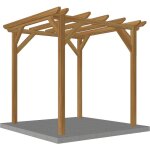 Garage en bois massif 2. 3 x 2. 3 m Garage en bois massif 2. 3 x 2. 3 m