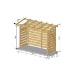 Garage moto en bois robuste Garage moto en bois robuste