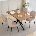 Wokaka lot table et chaises � manger - table 1408075cm mdf - avec 4 chaise de salle � manger vintage ...