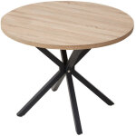 Wokaka - table � manger ? table ronde design ? bois clair ? 100 x 77 cm (lxh)