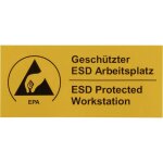 Wolfgang warmbier - panneau d'avertissement antistatique (esd) 2850. 4090. de jaune, noir (l x l) 90 ...