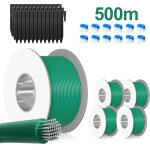 Wolketon c�ble p�riph�riques 500 m pour robot tondeuse avec 1750 piquets + 60 connecteurs de c�bles pour ...