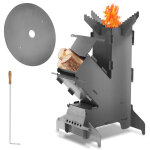 Wolketon po�le � fus�e avec poker de foyers tisonnier de chemin�e, bbq camping pour voyager pique - nique ...