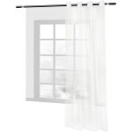 Woltu 1 pice rideau voilage transparent  oeillets, dcoration pour fentre, 140x245 cm, crme, vh5510cm ...