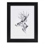 1 x cadre de photo en bois et vitre, cadre photo de style artos, 21x29, 7cm environ, noir - woltu