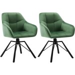 Woltu - lot de 2 chaises pivotante � 360� chaise salle � manger en velours, fauteuil scandinave, pieds ...