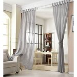 Woltu 2 pi�ce rideau voilage, d�coration pour fen�tre, suspension � pattes, 140x225 cm, gris fonc�, vh5864dgr ...