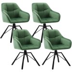 Woltu - lot de 4 chaises pivotante � 360� chaise salle � manger en velours, fauteuil scandinave, pieds ...