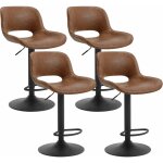 Woltu lot de 4 tabourets de bar pivotant � 360�, en simili cuir et metal, chaise de bar r�glable hauteur, ...