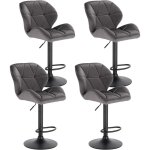 Lot de 4 tabouret de bar rglable en hauteur woltu chaise haute pour bar avec dossier sige rembour ...