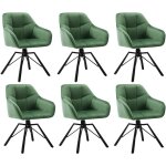 Lot de 6 chaises pivotante � 360� woltu, chaise salle � manger en velours, fauteuil scandinave, pieds ...