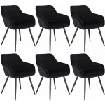 Lot de 6 chaises de salle � manger avec accoudoirs woltu, chaise de cuisine, chaise de salon en velours, ...