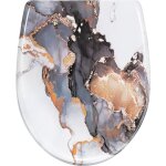 Woltu - abattant wc avec frein de chute, lunette toilettes wc, cuvette wc, en plastique duroplast, motif ...