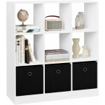 Woltu - bibliothque 30p x 80l x 86, 5h cm, tagre rangement, meuble de rangement, bibliothque pour ...
