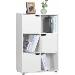 Woltu - bibliothèque armoire 59, 7x29, 7x91cm Étagère de rangement en mdf avec 3 portes 6 compartiments, ... Woltu - bibliothèque armoire 59, 7x29, 7x91cm Étagère de rangement en mdf avec 3 portes 6 compartiments, ...