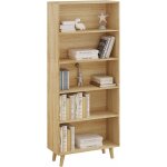 Biblioth�que en bois d'ing�nierie woltu, 60x24x144cm, �tag�re sur pied � 5 niveaux, meuble de rangement ...