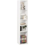 Woltu - bibliothque tagre colonne avec 5 casiers ouverts, meuble de rangement multifonctionnel, 30x26x151cm ...