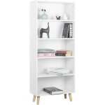Woltu - biblioth�que meuble de rangement �tag�re de rangement avec pieds en bois et 5 compartiments, ...