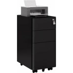 Caisson de bureau mobile en mtal, 30x45x60 cm, meuble de rangement, caisson sur roulettes, armoire documents, ...