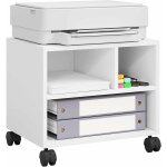 Caisson de bureau sur roulettes, support d'imprimante mobile, chariot amovible pour dossiers, 40x30x35 ...