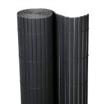 Woltu canisse pvc 400x120cm pour jardin balcon terrasse, balcon cl�ture brise - vent, stores balcon, ...