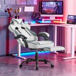 Woltu - chaise gaming pivotante à 360°, fauteuil ergonomique réglable en hauteur, chaise d'ordinateur ... Woltu - chaise gaming pivotante à 360°, fauteuil ergonomique réglable en hauteur, chaise d'ordinateur ...
