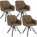 Woltu chaise pivotante à 360°, lot de 4, chaise salle à manger scandinave, fauteuil en faux cuir vintage, ... Woltu chaise pivotante à 360°, lot de 4, chaise salle à manger scandinave, fauteuil en faux cuir vintage, ...