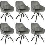 Woltu - chaise pivotante � 360�, lot de 6, chaise salle � manger scandinave, fauteuil de cuisine en velours, ...