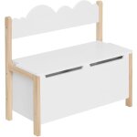 Woltu - coffre de rangement pour enfants, 2 en 1 banc et coffre � jouets avec dossier, 60x25, 5x55cm, ...