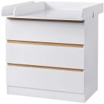 Woltu - commode  langer avec 3 tiroirs avec accessoires table  langer pour bb en agglomr et mdf, ...