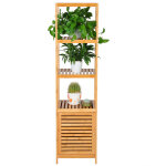 Etagère en bambou, rangement pour salle de bain / cuisine, 36x33x140 cm - woltu Etagère en bambou, rangement pour salle de bain / cuisine, 36x33x140 cm - woltu