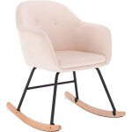 Woltu - fauteuil � bascule en velours, chaise � bascule, fauteuil de relaxation avec pieds en acier et ...