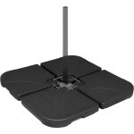 Woltu pied de parasol 4 pi�ces, poids pour parasol croix de sol, 60 l / 80 kg, � remplir d'eau ou de ...